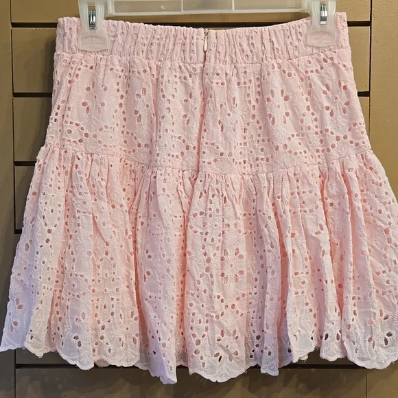 Amabelle By Mabel Eyelet Lace Puff Sleeve Crop Top & Skirt Set Size Small - Picture 11 of 12